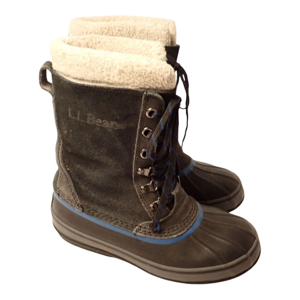 L.L. Bean Boots Mens 7 Womens 5.5 Lace Up Shearling Lined Winter Snow Insulated